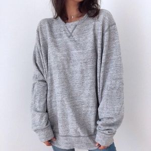 UNIQLO Unisex Grey Crew Neck Cotton Sweater